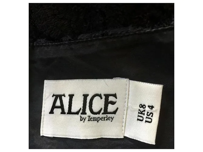 Alice by Temperley Mono corto de encaje con cremallera expuesta Negro 