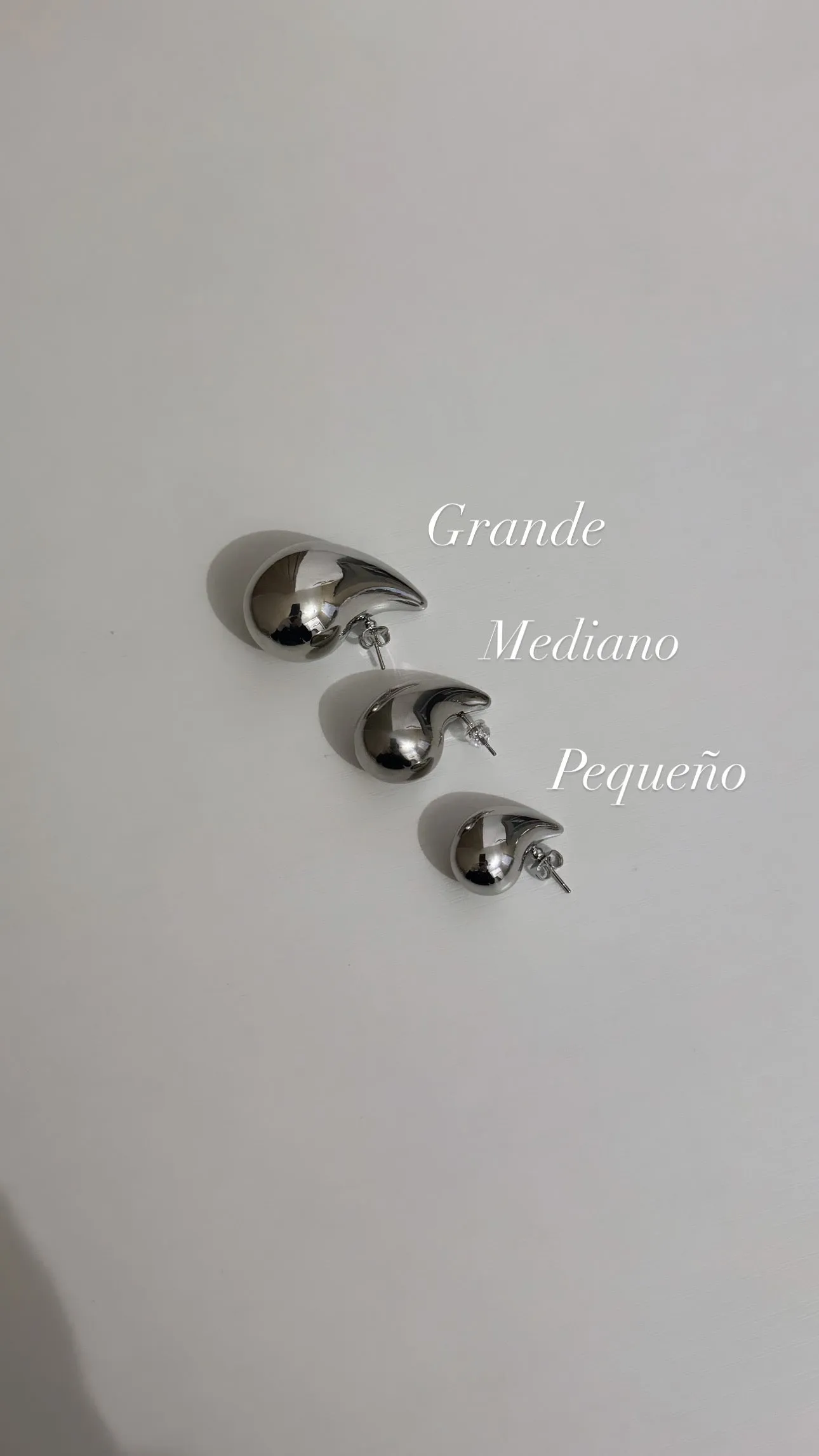 Aretes gotas de agua size grande