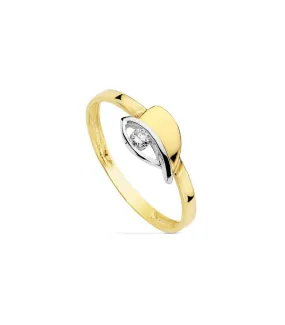 Bague or bicolore Vela 18 carats