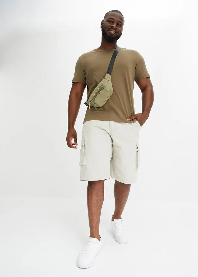 Bermudas de estilo cargo y corte holgado gris piedra