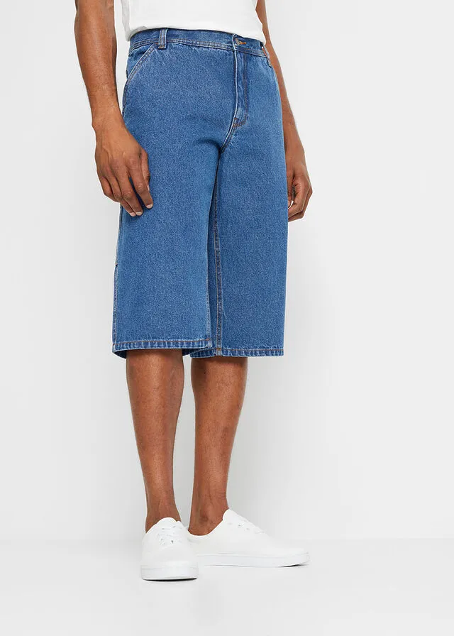 Bermudas vaquera largas de corte holgado Denim