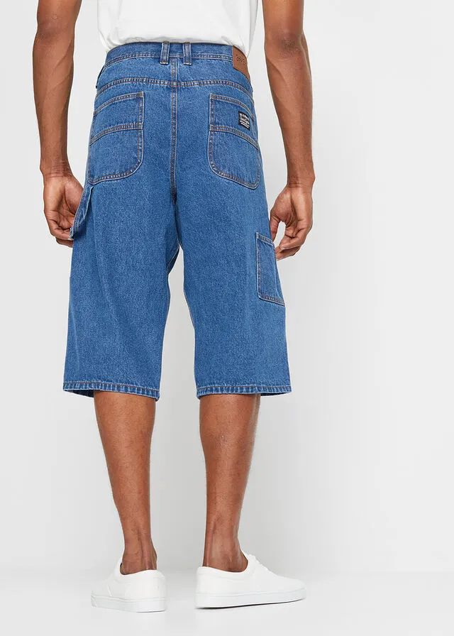 Bermudas vaquera largas de corte holgado Denim