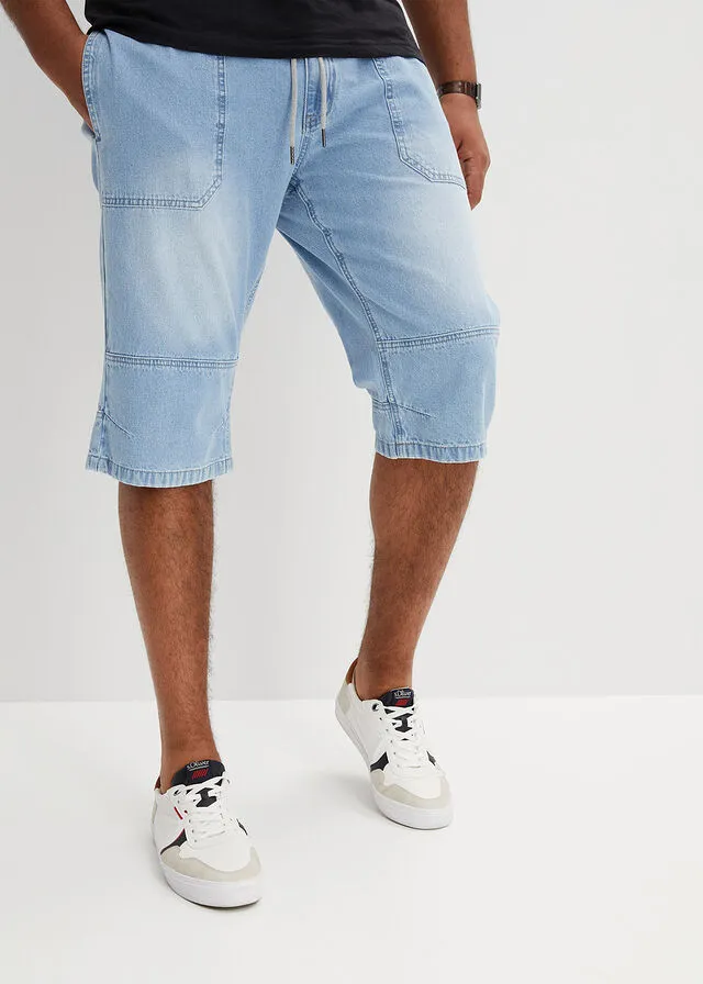 Bermudas vaqueras largas de corte holgado Denim