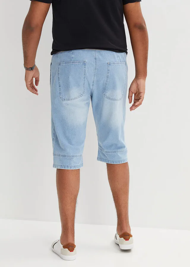 Bermudas vaqueras largas de corte holgado Denim