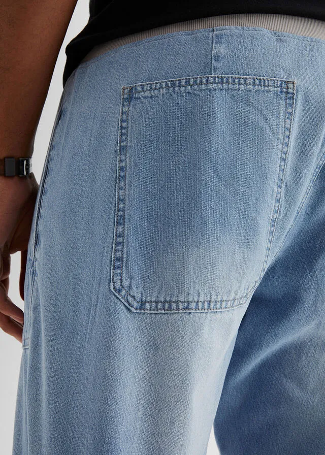 Bermudas vaqueras largas de corte holgado Denim