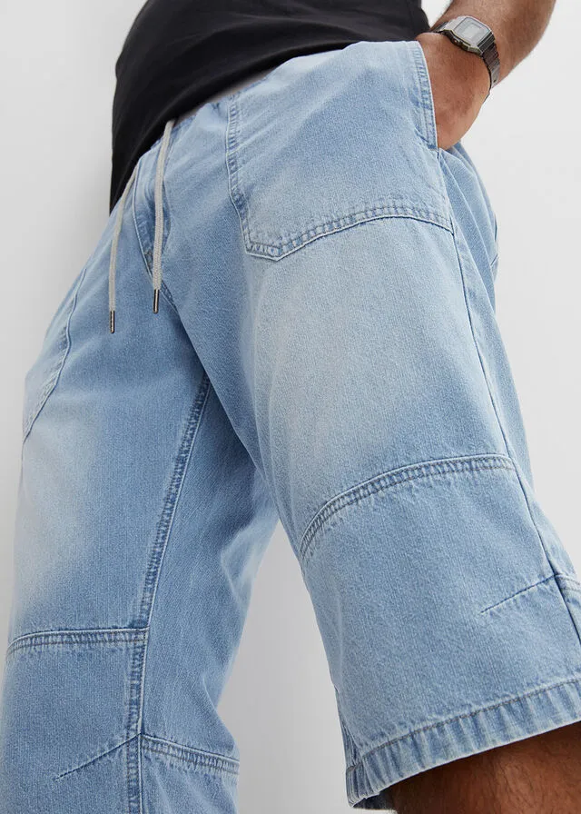 Bermudas vaqueras largas de corte holgado Denim