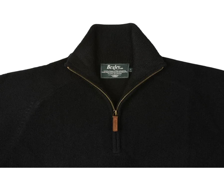 Black half-zip wool jumper - KENNETH