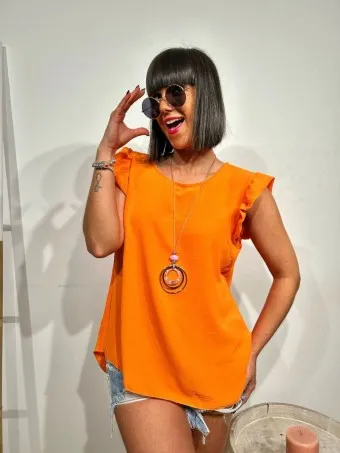 Blusa Volantes KARA Naranja