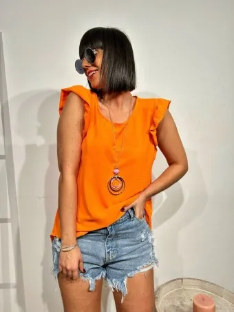 Blusa Volantes KARA Naranja