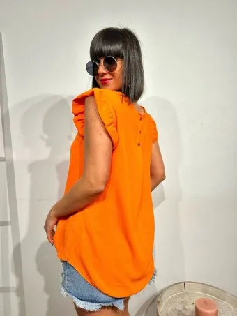 Blusa Volantes KARA Naranja