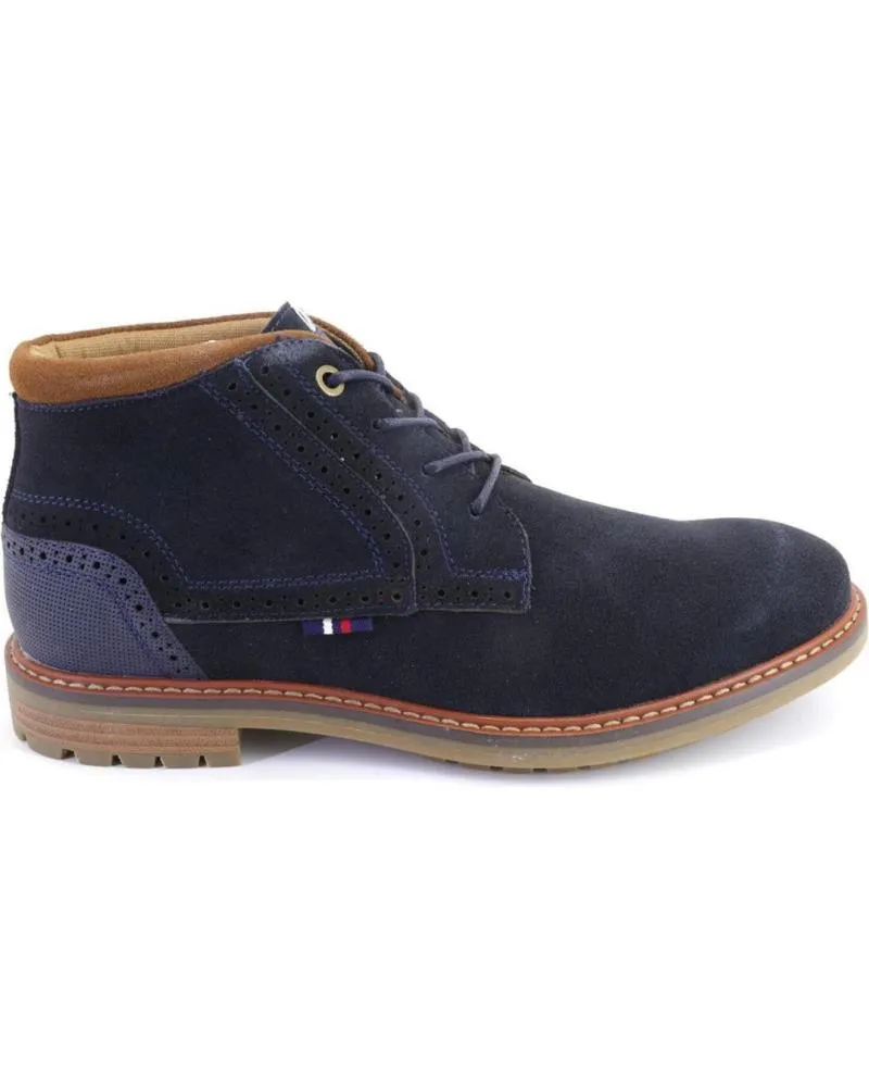 Botines   de Hombre BITESTA 32173 BOTAS DE HOMBRE ANTE-SERRAJE  AZUL MARINO