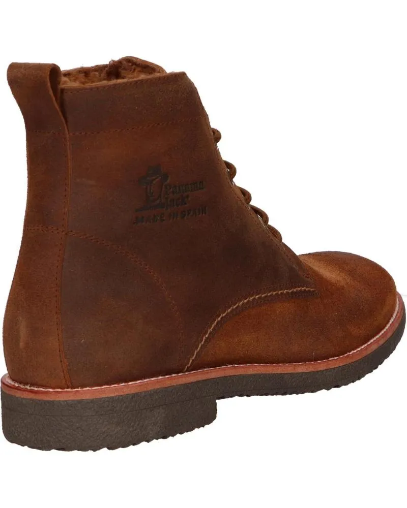 Botines PANAMA JACK  de Hombre GLASGOW IGLOO C28  VELOUR CUERO- BARK