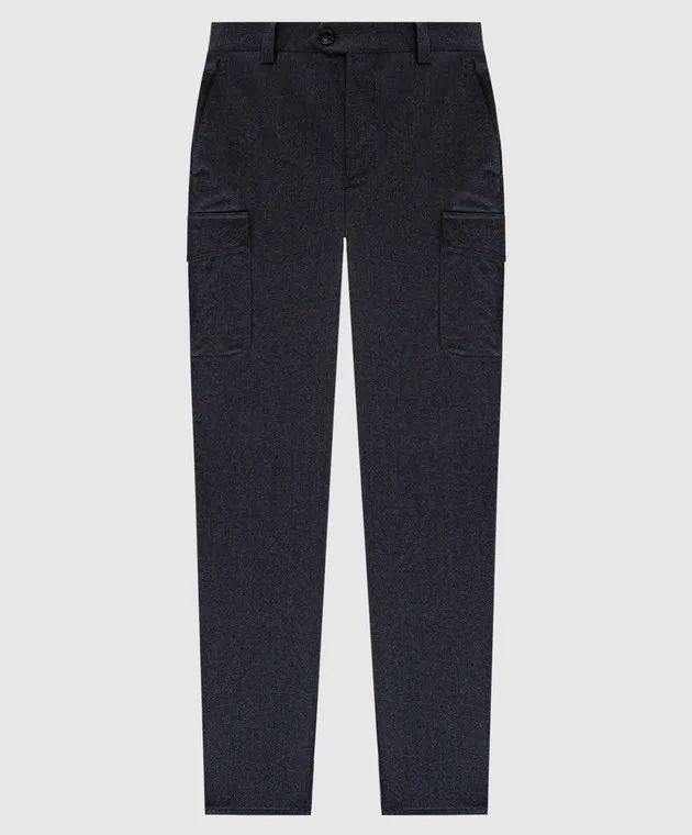 Brunello Cucinelli GRAY wool cargo pants