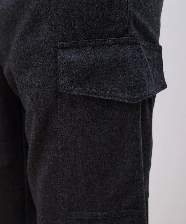 Brunello Cucinelli GRAY wool cargo pants