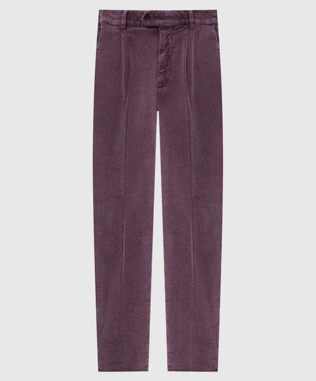 Brunello Cucinelli Purple corduroy pants