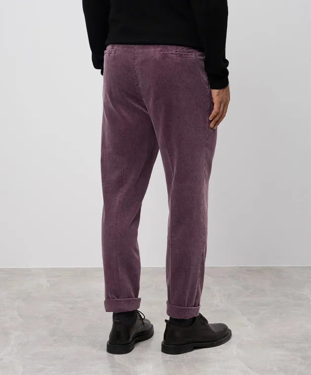 Brunello Cucinelli Purple corduroy pants