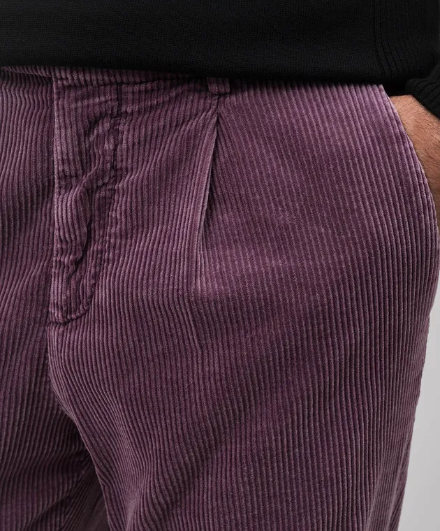 Brunello Cucinelli Purple corduroy pants