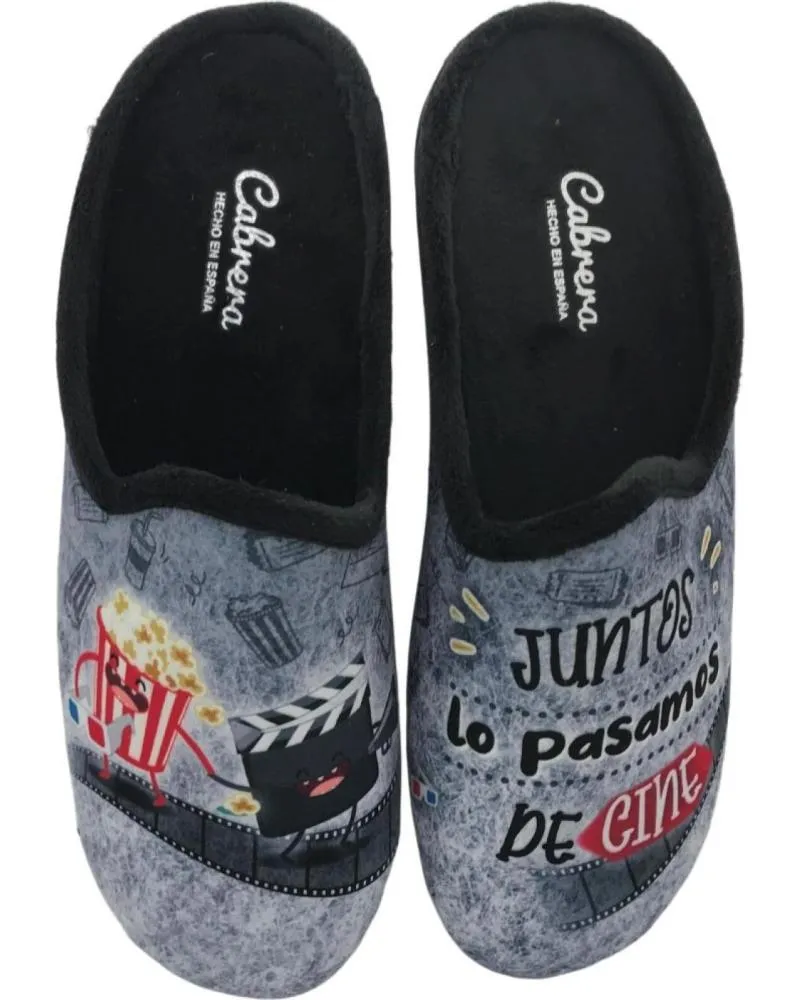 Calzado de casa CABRERA  de Hombre ZAPATILLA CASA HOMBRE 3630  GRIS