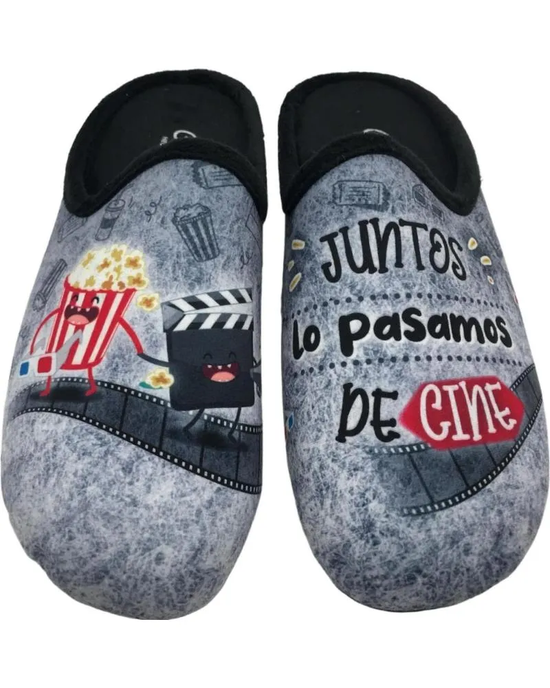 Calzado de casa CABRERA  de Hombre ZAPATILLA CASA HOMBRE 3630  GRIS