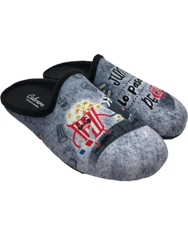 Calzado de casa CABRERA  de Hombre ZAPATILLA CASA HOMBRE 3630  GRIS