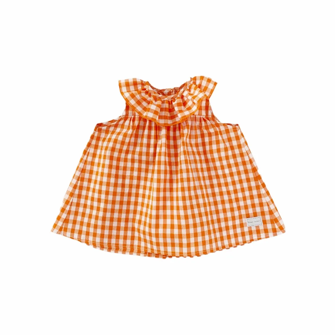 Camisa Triana Summer Vichy Naranja