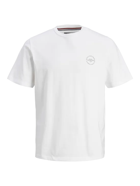 Camiseta maca corta blanca con logo -JPRBLUSHIELD