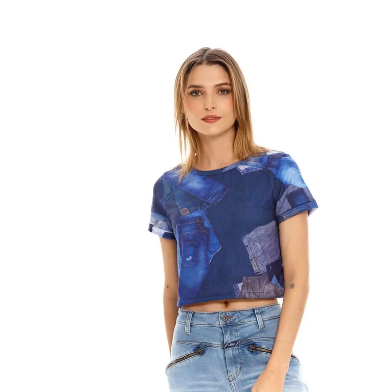 Camiseta Manga Corta Para Mujer Girbaud