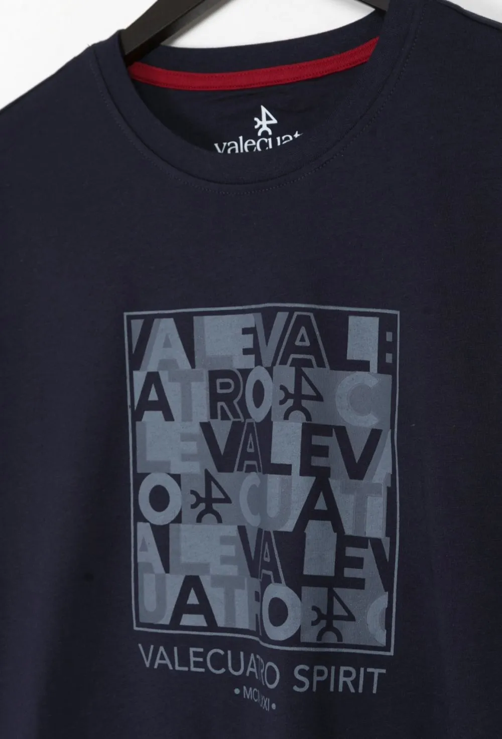 Camiseta manga larga print Valecuatro azul marino