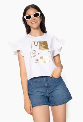 Camiseta para mujer manga corta con bole