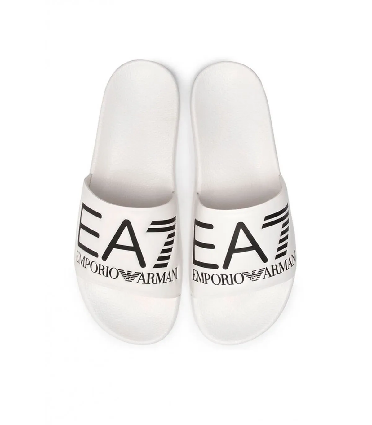 Chanclas Emporio Armani EA7 Logo Blanco y Negro