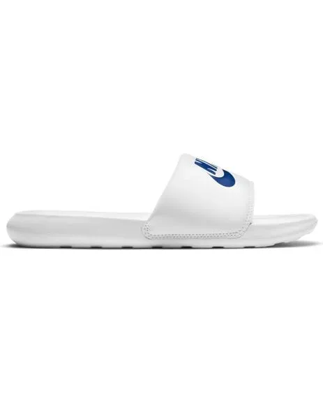 Chanclas victori one slide blanco azul de hombre.