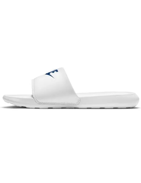 Chanclas victori one slide blanco azul de hombre.