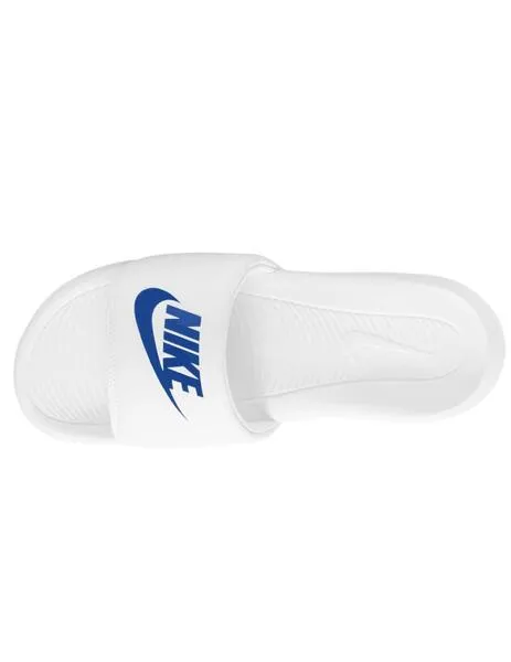 Chanclas victori one slide blanco azul de hombre.