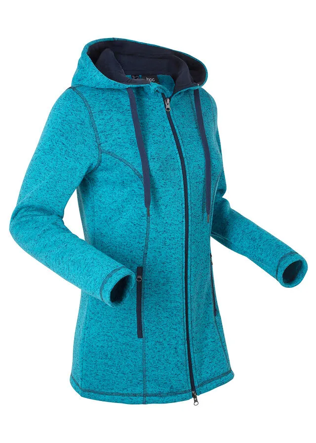 Chaqueta polar jaspeada Turquesa jaspeado