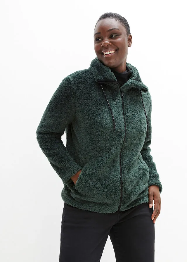 Chaqueta polar verde sombra