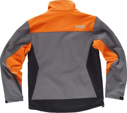 Chaqueta Softshell combinadal con dos bolsillos laterales Negro