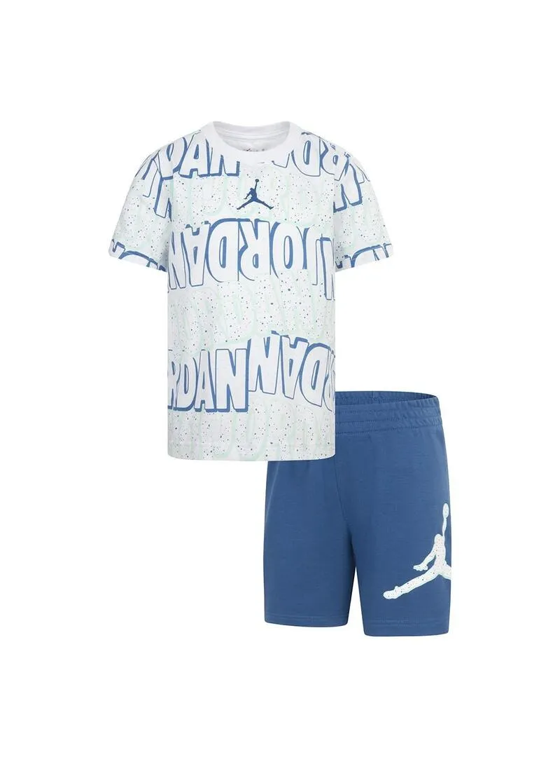 Conjunto Niño Jordan Play Aop Blanco Azul