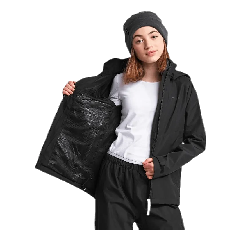 Didriksons Tera Girls Rain Jacket Black