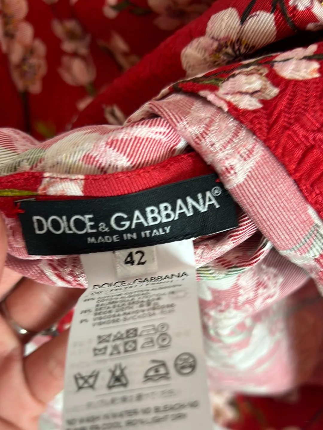 DOLCE&GABANNA. Vestido corto flores. T 42 (M)