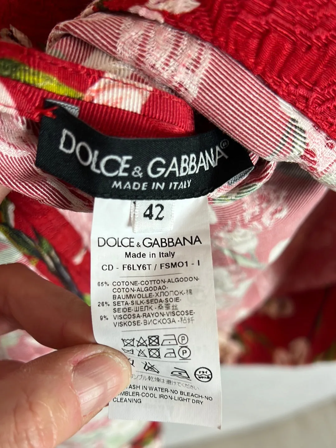 DOLCE&GABANNA. Vestido corto flores. T 42 (M)