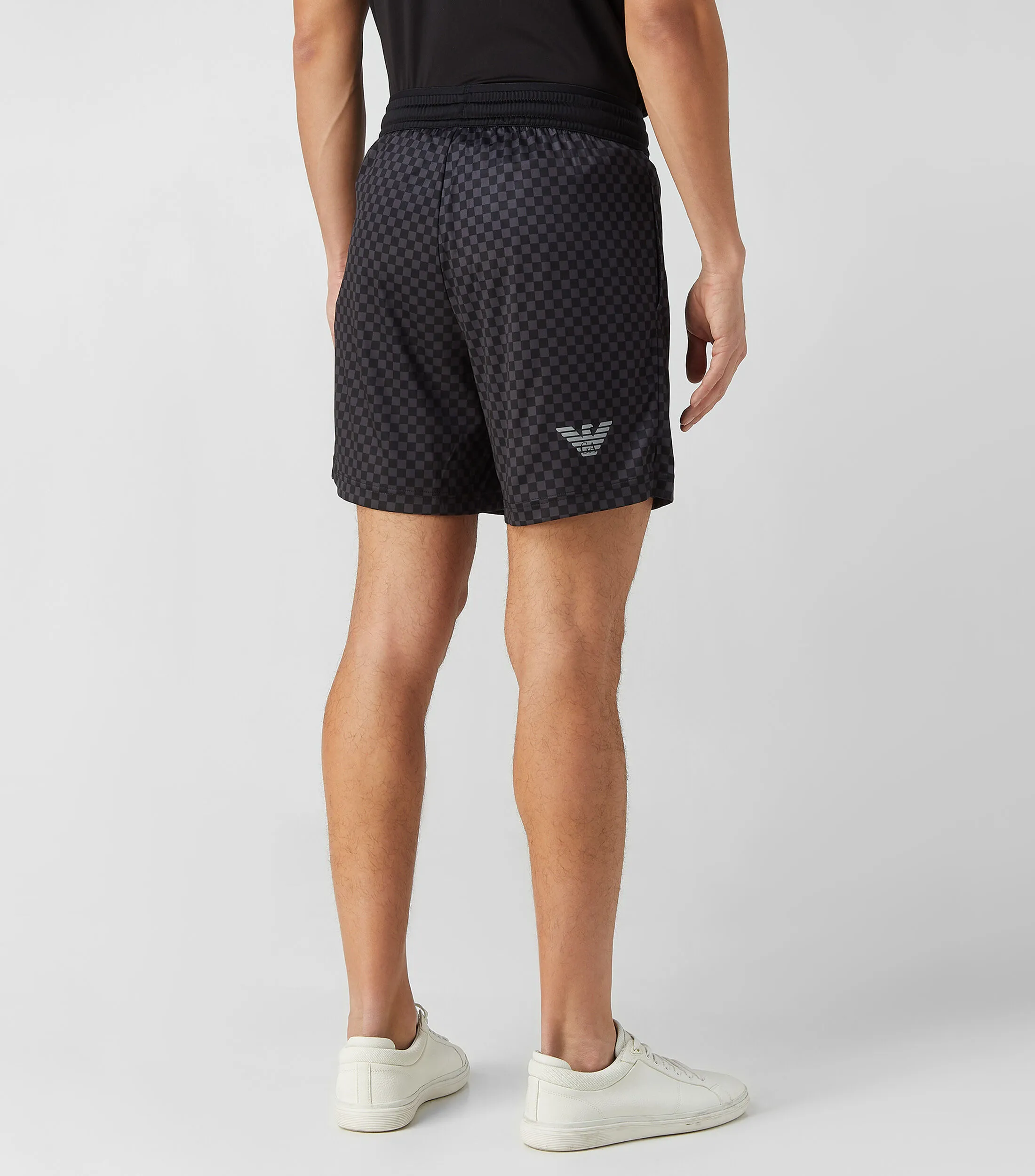 EA7 Emporio Armani Short deportivo con cuadros Hombre