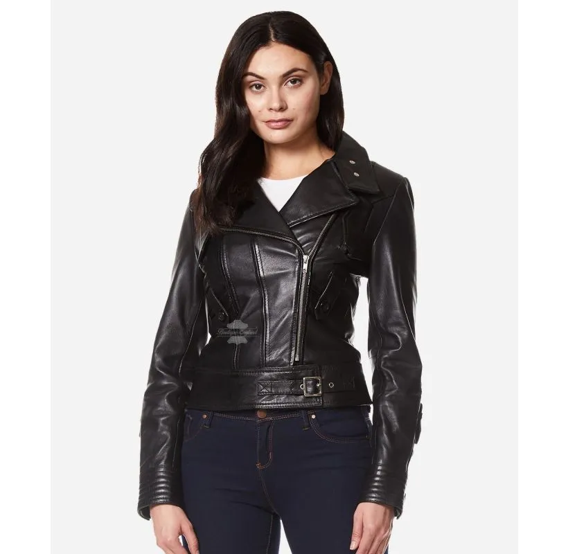 Essence Ladies Biker Leather Jacket Women Fashion Casual Jacket