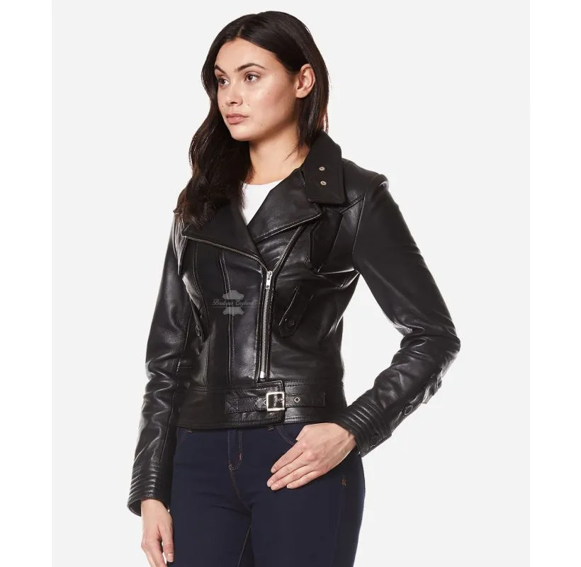 Essence Ladies Biker Leather Jacket Women Fashion Casual Jacket