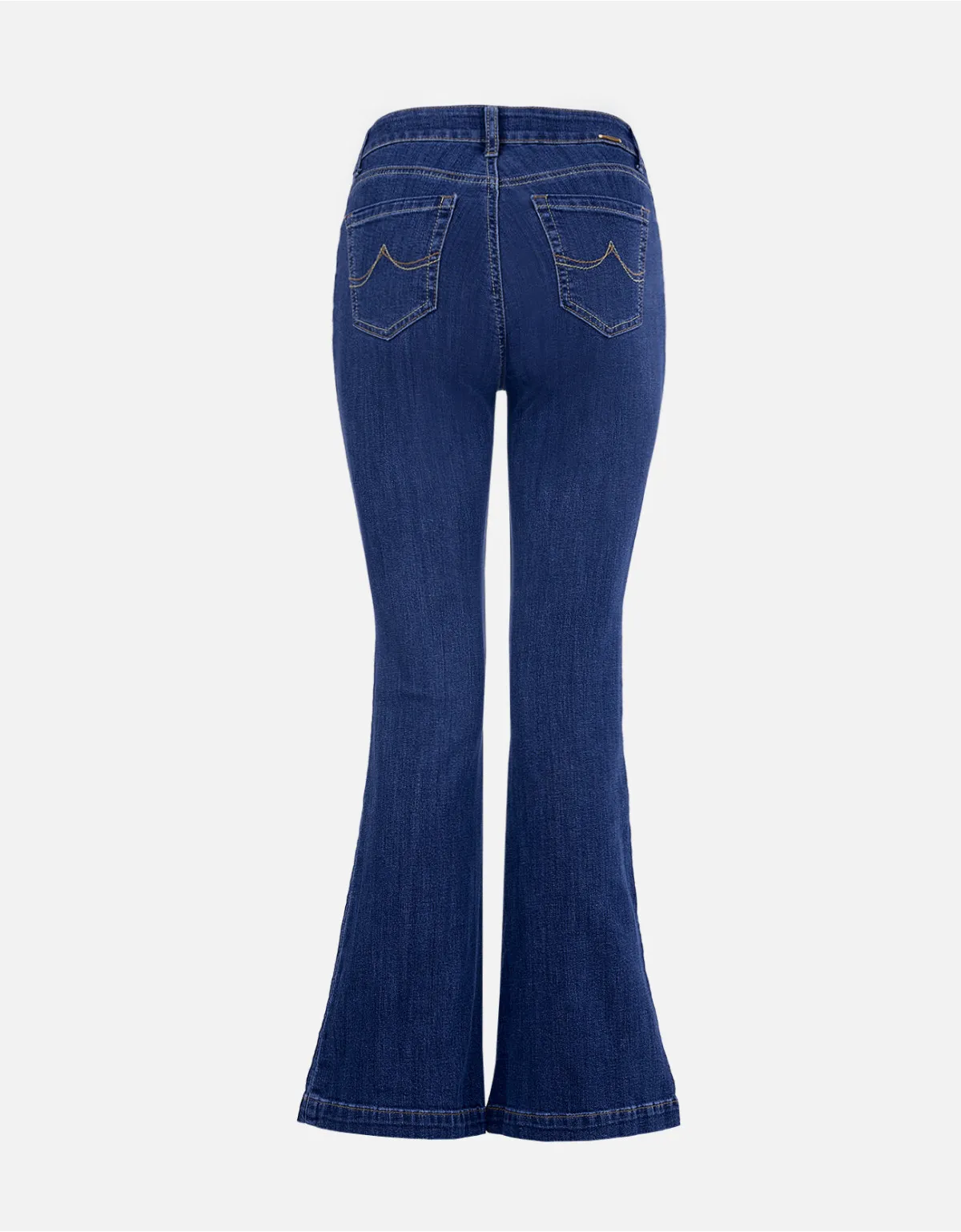 Jean flare azul tiro alto mm