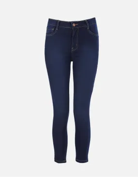 Jean skinny azul tiro medio mm