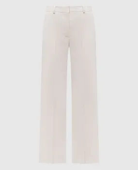 JOSEPH Beige wool flared pants