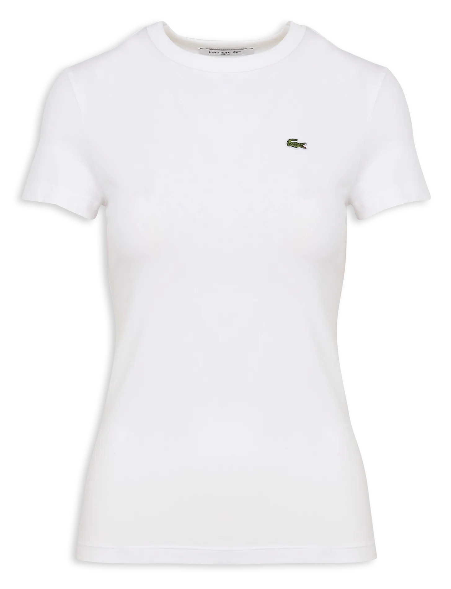 LACOSTE Camiseta de mezcla de algodón de manga corta en blanco