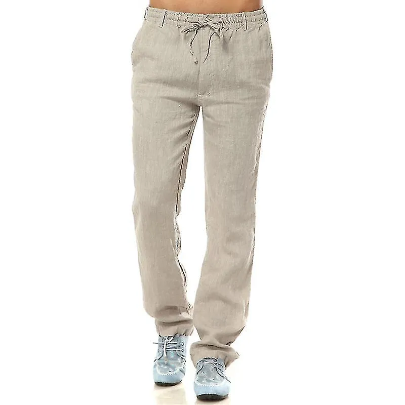 Men's Linen Pants Casual Long Pants