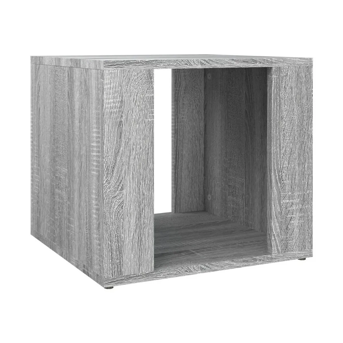 Mesita de noche madera contrachapada gris Sonoma 41x40x36 cm