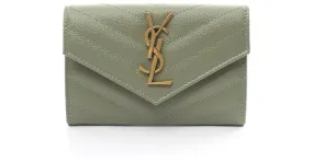 Monedero khaki Saint Laurent Caqui 